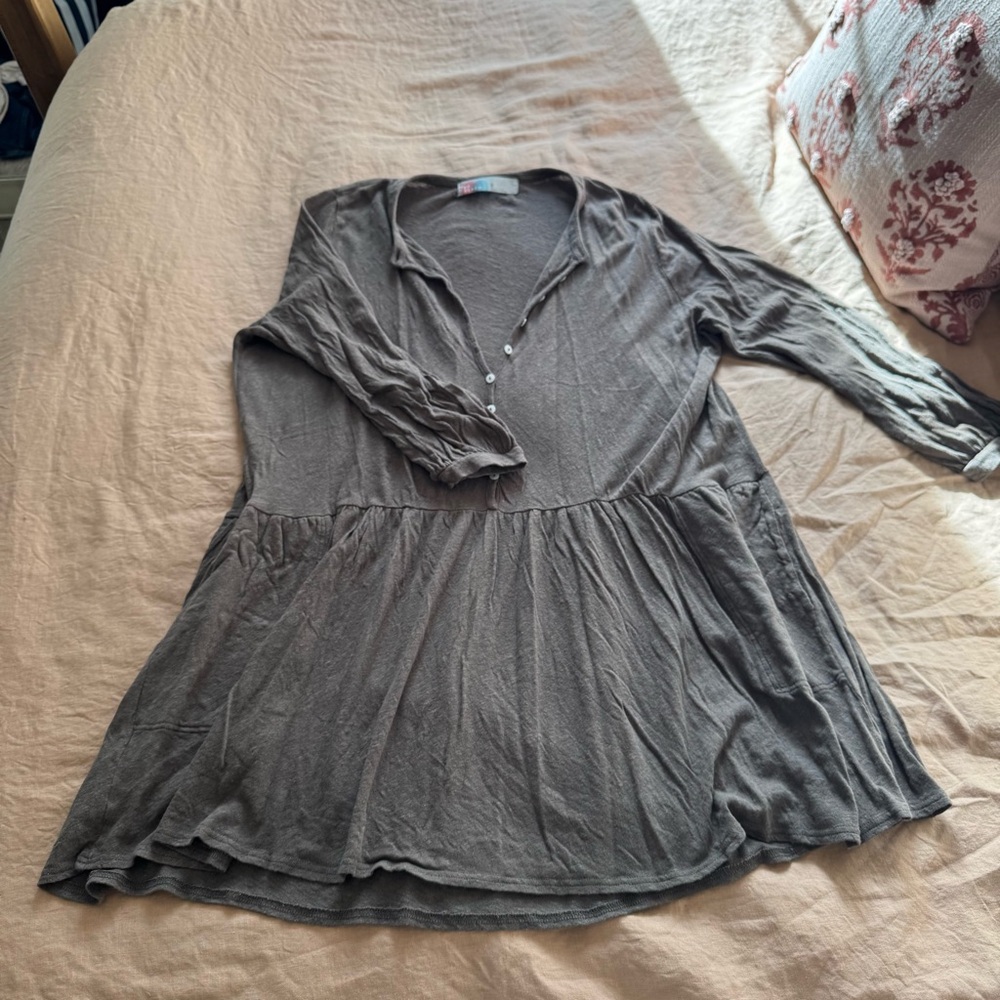 Brown Long Sleeve Dress